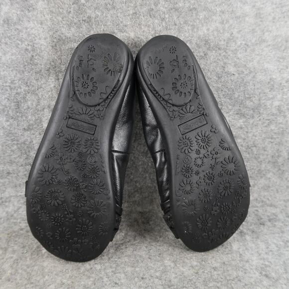 Faded Glory Shoes Kid 13 Ballet Flat Slip On Round Toe Girl Stretch Casual Black - Picture 10 of 12